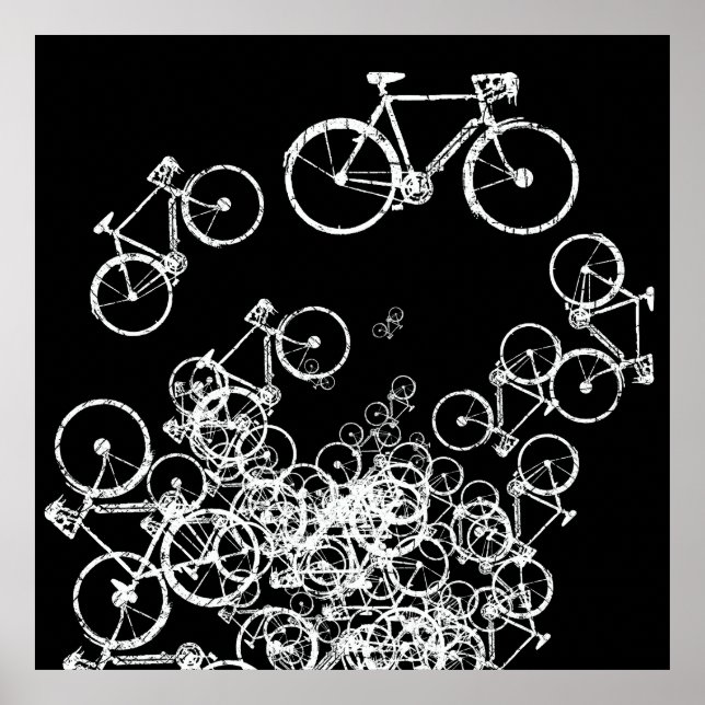 Poster decor legal de bicicletas brancas (Frente)