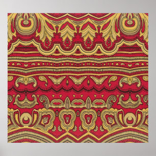 Poster Decor Oriental: Fechamento de Abstrato