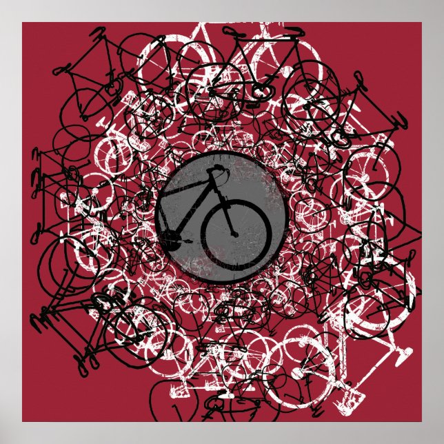 Póster decor super-legal temático de bicicleta (Frente)