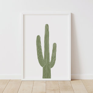 Poster Decor verde do Saguaro Cactus sudoeste