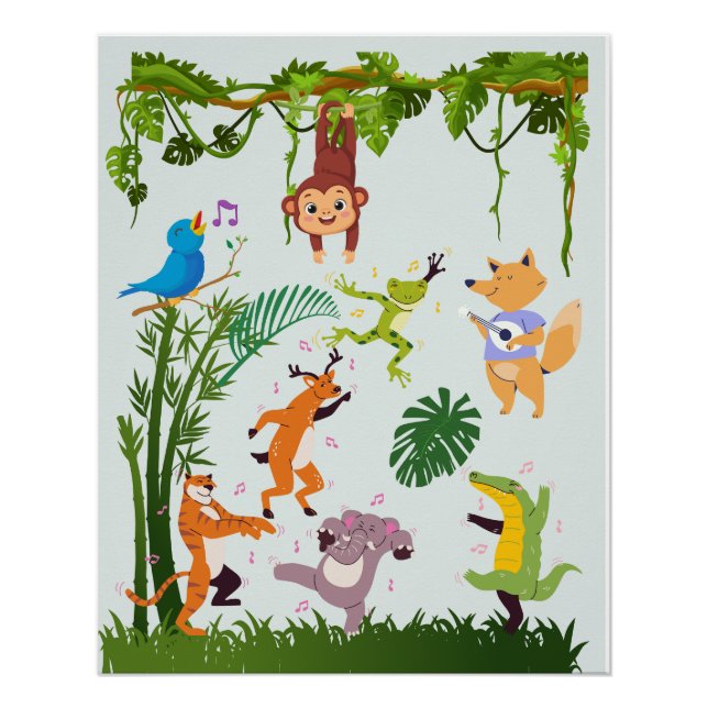 Póster Decoração Adorável para Quarto de Crianças (Frente)