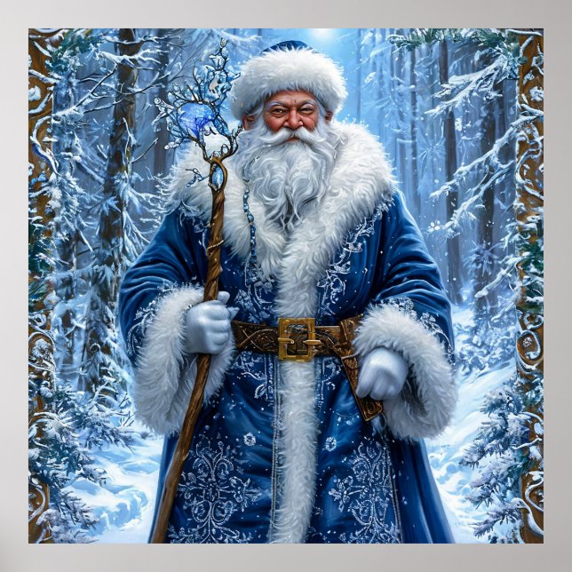 Poster Decoração Clássica de Natal do Papai Noel (Frente)