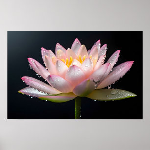 Poster Decoração Colorida do Flor do Lotus Fechada