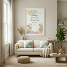 Decoração Cristã em Aquarela Neutra