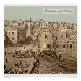 Póster Decoração Cristã para Casa Foto Antiga Terra Santa