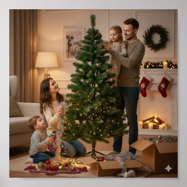 Poster Decoração da Árvore de Natal (Frente)