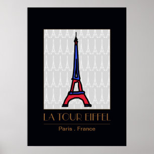 Póster Decoração da excursão Eiffel/Paris do La