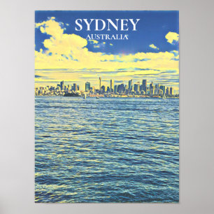 Poster Decoração da parede do viagem da skyline do port