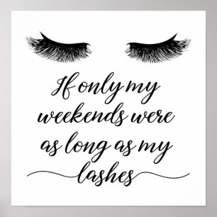 Poster Decoração da Sala de Lash, Lash Studio, Fashion La