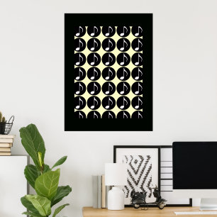 Póster decoração das notas musicais