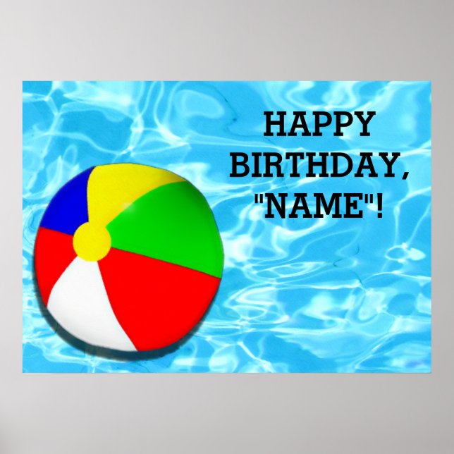 Póster decoração de aniversário de criança (Frente)