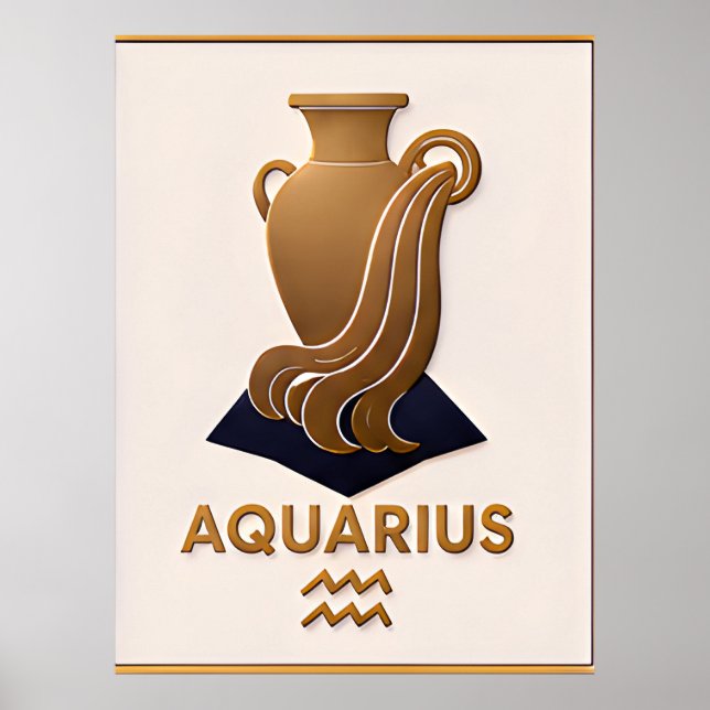 Poster Decoração de Áries Presente de Astrologia (Frente)