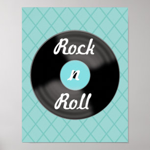 Póster Decoração de Arte de Parede de Música de Registro 