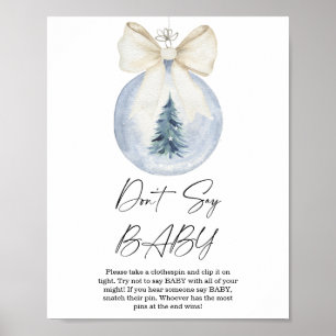 Poster decoração de árvore de Natal Não diga cartaz de be