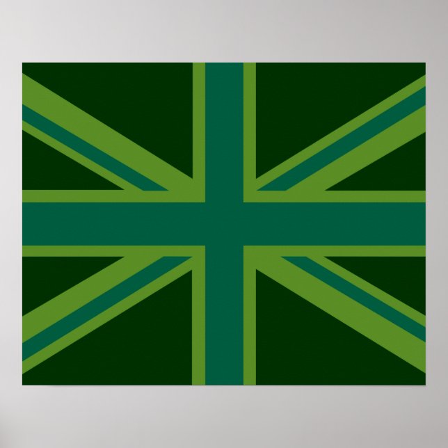 Póster Decoração de bandeira da União Verde (Frente)