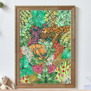 Poster Decoração de Berçário da Selva