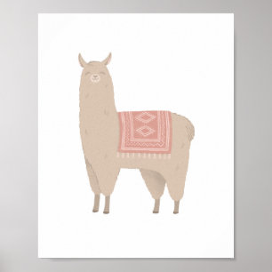 Poster Decoração de Berçário para Quarto de Meninas com L
