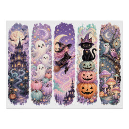 Póster Decoração de bruxa, Halloween assustador