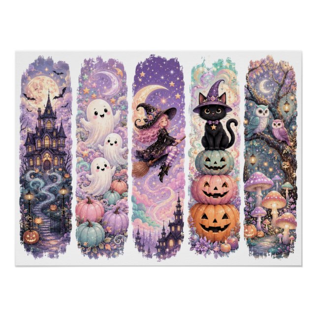 Póster Decoração de bruxa, Halloween assustador (Frente)