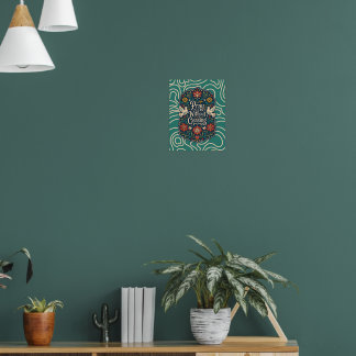 Poster Decoração de Casa de Campo Floral Vintage Dove, Sa