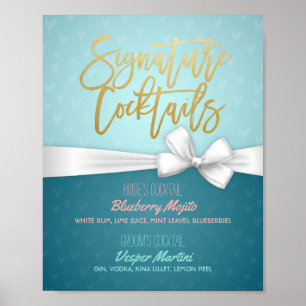 Poster Decoração de Casamento da Assinatura Chic Cocktail