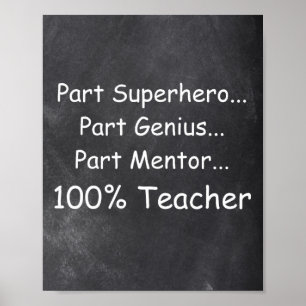 Poster Decoração de Classe de Professores do Super Her