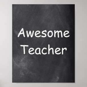 Poster Decoração de Design de Chalkboard para Professor
