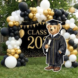 Poster Decoração de Festa de Formatura Imprimível Urso da