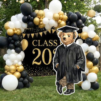 Poster Decoração de Festa de Formatura Imprimível Urso da