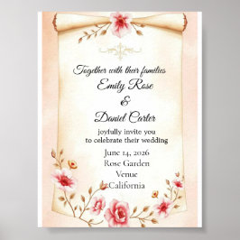 Poster Decoração de festa pós-casamento