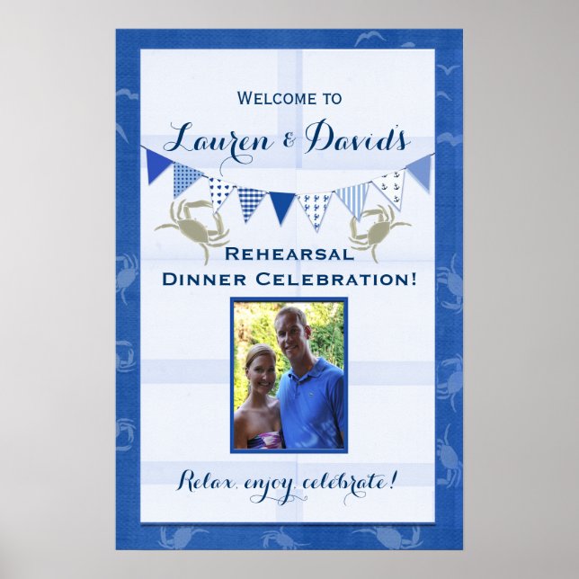 Póster Decoração de festas de marisco (Frente)