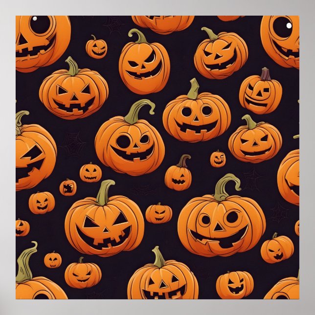 Poster decoração de halloween design (Frente)