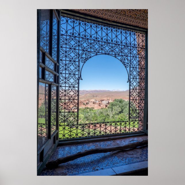 Póster Decoração de Janela Ornamentada (Frente)