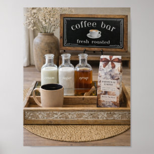 Poster Decoração de mesa de café em fazenda