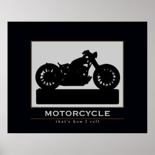 Póster Decoração de motocicleta preta