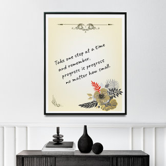 Poster Decoração de Muro de Perseverança, citações Inspir