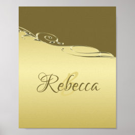 Poster Decoração de ouro de luxo em ouro militar