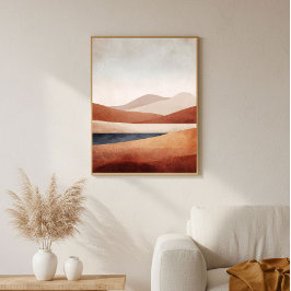 Poster Decoração de paisagem abstrata da bacia do deserto