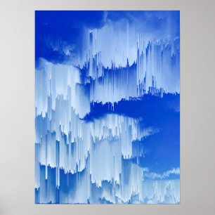 Poster Decoração de Paisagem Pôr do Sol com Falhas