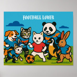 POSTER DECORAÇÃO DE PAREDES TEMA ANIMAL PARA AMANTE DE FU