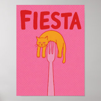 Poster decoração de quarto de gato laranja preguiçoso