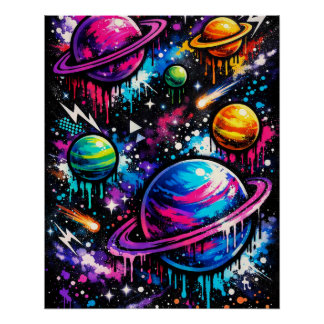 Póster Decoração de Quarto de Sonho Colorido