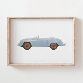 Poster Decoração de quarto infantil Blue Vintage Speedste
