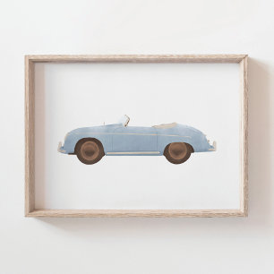 Poster Decoração de quarto infantil Blue Vintage Speedste