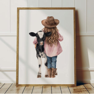 Poster Decoração de quarto infantil tema caubói e caubói 