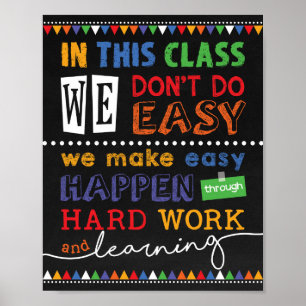 Poster Decoração de sala de aula motivacional / Ideia de