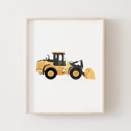 Poster Decoração de Veículo de Construção Carregadeira Fr