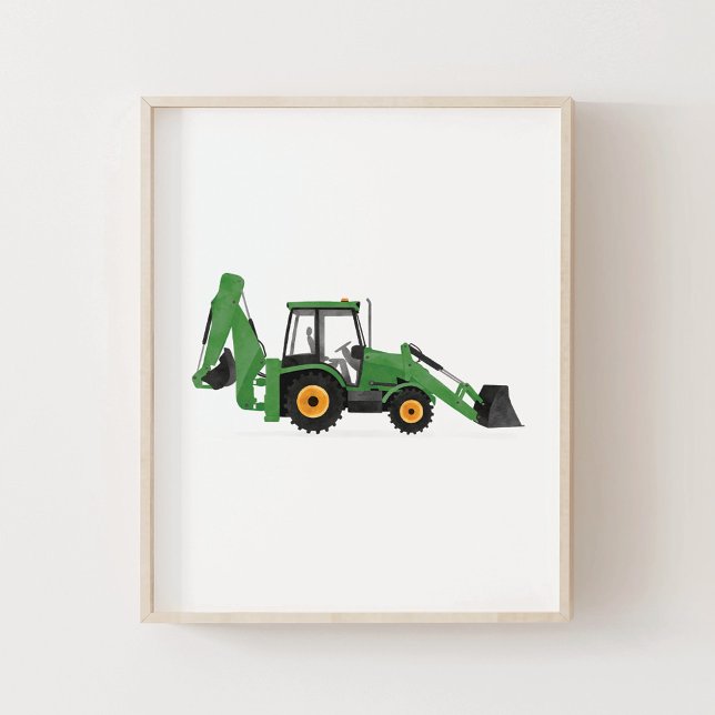 Poster Decoração de Veículo de Construção Carregadeira Re (Criador carregado)