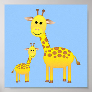 Póster Decoração do berçário do Giraffe/do bebê