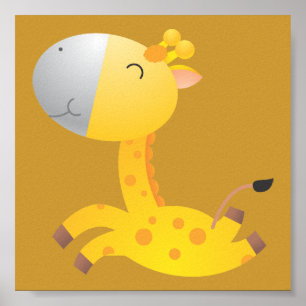Poster Decoração do berçário do Giraffe/do bebê